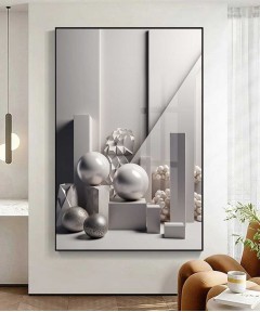 Black Frame 60*90 Cm Crystall Porsalein Painting Turkish Style For Living Room